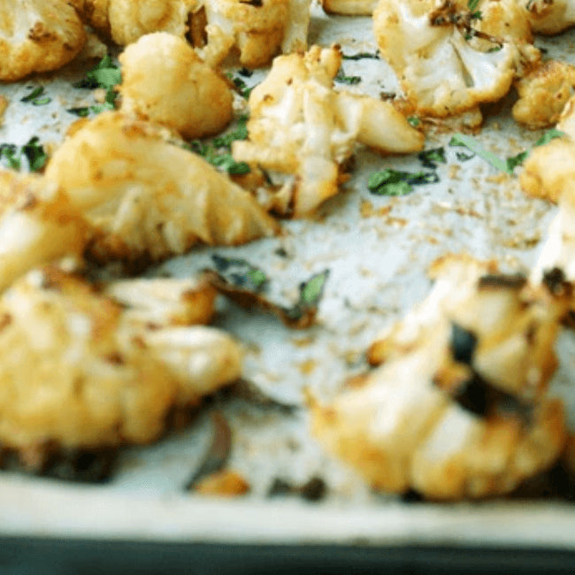 Crispy Chicken & Parmesan Cauliflower - FOODIES IN HEELS