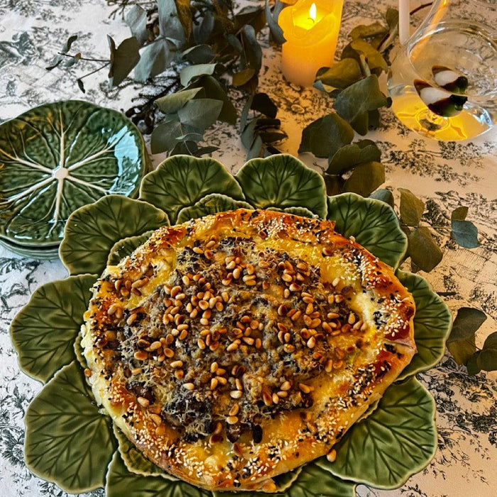 Vegetarische plaattaart met aardappel, paddestoelen, geitenkaas en truffel - FOODIES IN HEELS