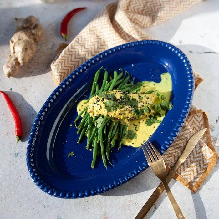 Zeebaars in gele curry - FOODIES IN HEELS