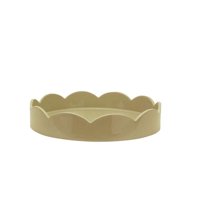 Dienblad Cappuccino Sint - jakobsschelp rond 20cm - Schalen - Addison Ross
