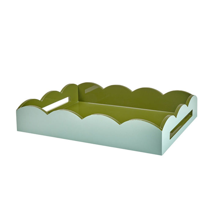 Dienblad Ottomane Eau de Nil & Khaki 43x33cm - Serveerplateaus - Addison Ross