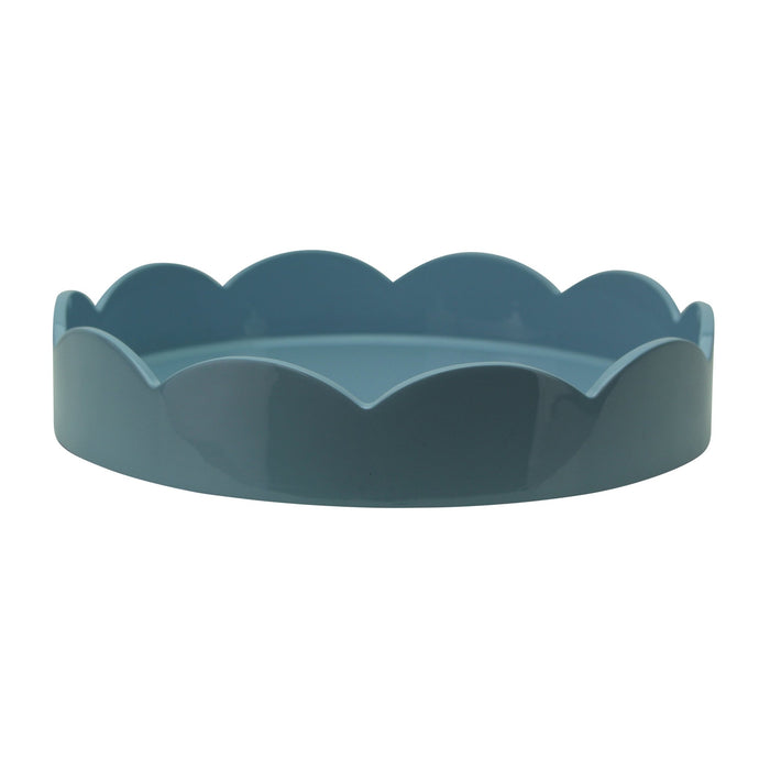 Dienblad Pale Denim Sint - jakobsschelp rond 20cm - Serveerplateaus - Addison Ross