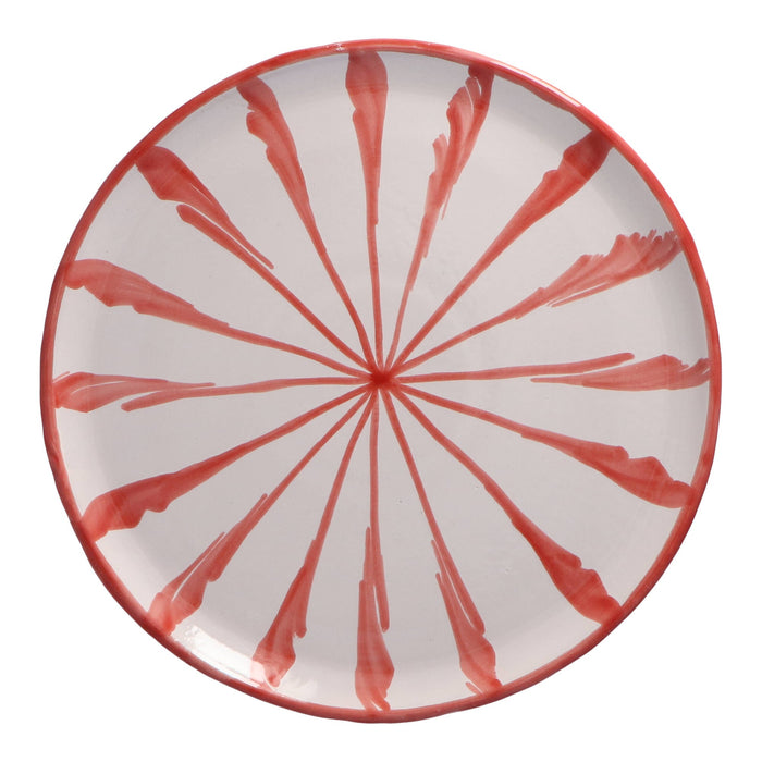 Dinerbord Granada streep coral 28cm - Dinerborden - Lenta Living