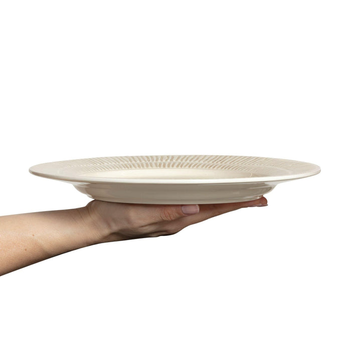 Dinerbord Stripes 28cm sand - Dinerborden - Mateus