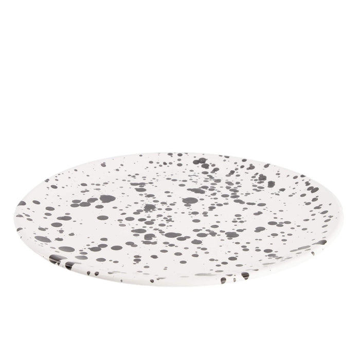 Gebaksbordje wit zwarte spetters Smammriato 16,5cm - Kleine borden - Enza Fasano