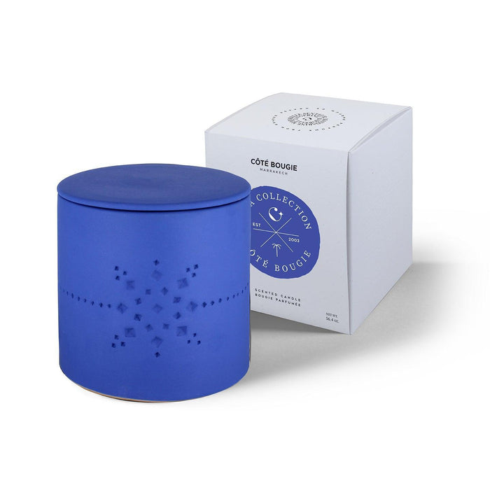 Geurkaars Bougie Izza Bleu Mandarine Majorelle Large - Kaarsen - Côté Bougie