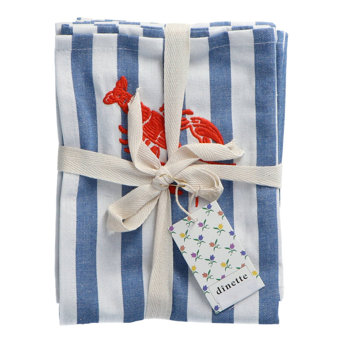Keukenhanddoek Margritte Blue 50x70 cm (set van 2) - Keukenhanddoeken - Maison Dinette
