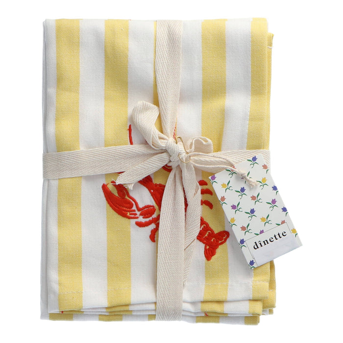 Keukenhanddoek Margritte Yellow 50x70 cm (set van 2) - Keukenhanddoeken - Maison Dinette