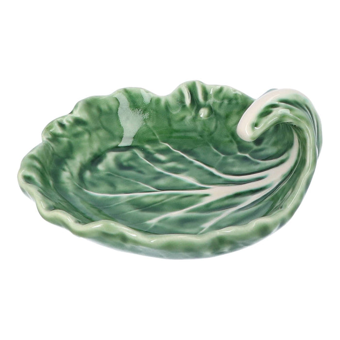 Kom koolblad gebogen groen 12cm - Kommen - Bordallo Pinheiro