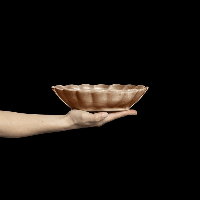 Kom Oyster 23cm cinnamon - Kommen - Mateus