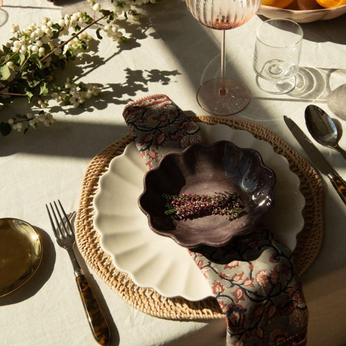 Kom Oyster 23cm plum - Kommen - Mateus