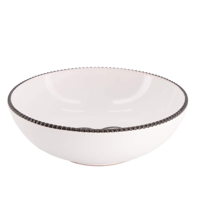 Kom palmboom wit zwart Pizzolato 19cm - Kommen - Enza Fasano