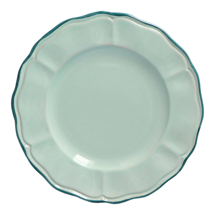 Ontbijtbord Baccellato Acquamarine met Emerald rand 21cm - Kleine borden - Enza Fasano