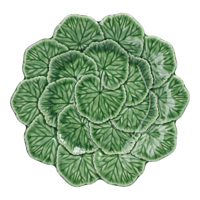 Ontbijtbord Geranium groen 22cm - Kleine borden - Bordallo Pinheiro