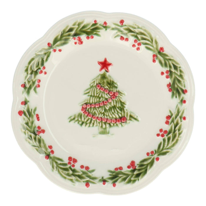 Ontbijtbord Kerst 21cm - Kleine borden - Bordallo Pinheiro