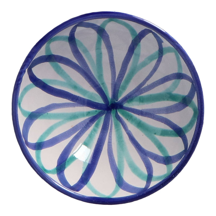 Ontbijtkom Flor turquoise 15cm - Kommen - Lenta Living