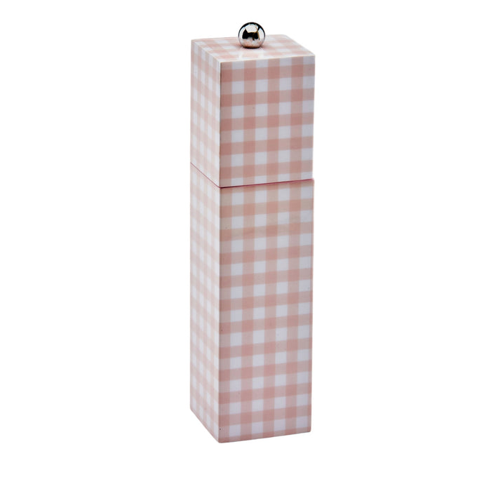 Peper - en zoutmolen Gingham Pink 22cm - Peper - en zoutmolen - Addison Ross