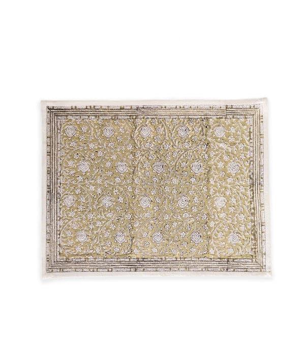 Placemat katoen Choti sage green 45x35cm Jamini - FOODIES IN HEELS