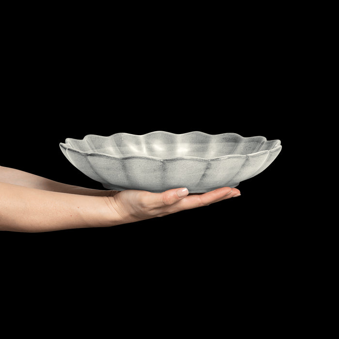 Schaal Oyster 31cm grey - Schalen - Mateus
