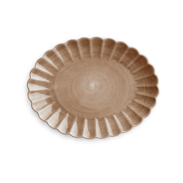 Schaal Oyster 35cm cinnamon - Schalen - Mateus