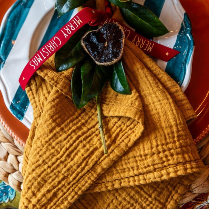 Servet Saffron Yellow 40x40cm (set van 2) Les Pensionnaires - FOODIES IN HEELS