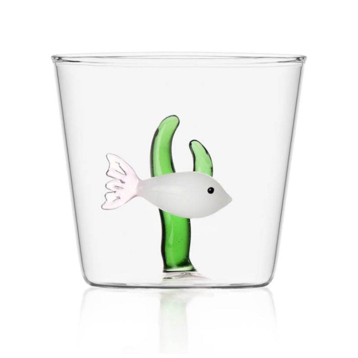 Waterglas White Fish Green Seaweed - Waterglazen - Ichendorf Milano