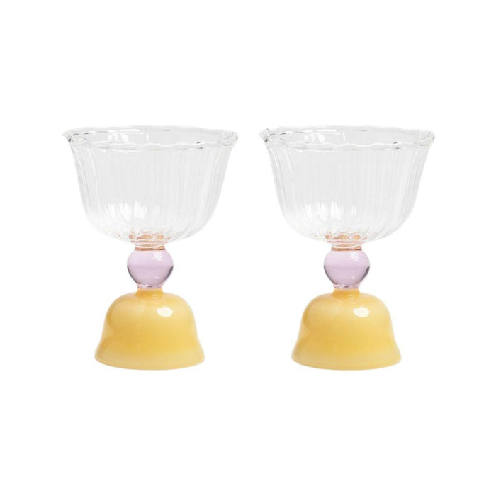 Waterglazen Tulip Caramel (set van 2) - Waterglazen - &Klevering