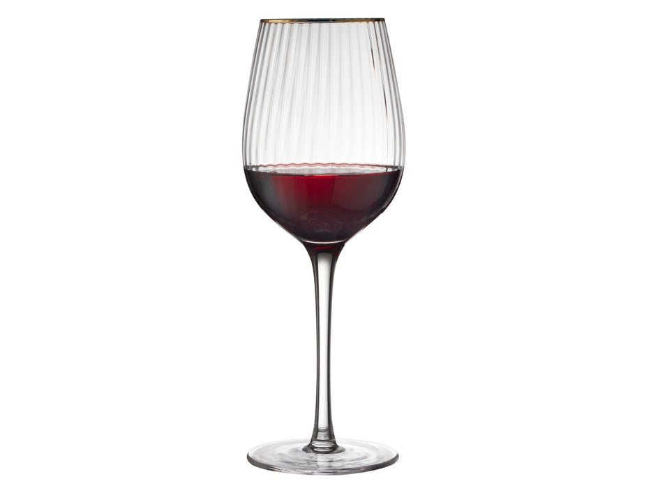 Wijnglas rode wijn Palermo gold rim (set van 4) - Wijnglazen - Lyngby Glas
