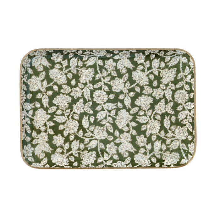 Tablett Jaya Vert 30.5x21cm - Serviertabletts - Bonheur du Jour