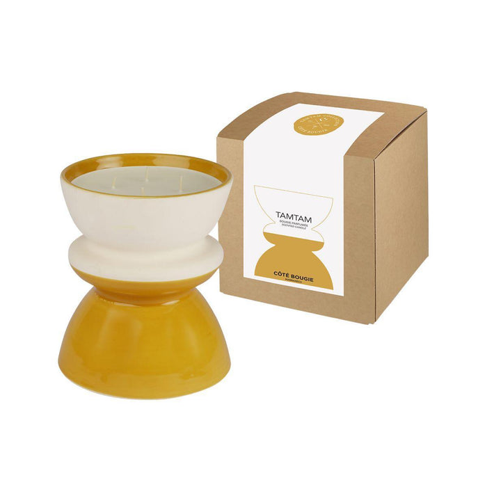 Geurkaars Bougie Tamtam Bicolore Safran Jasmin Nuit Large - Kaarsen - Côté Bougie