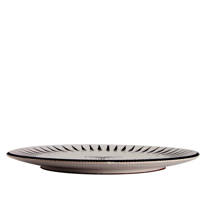 Onderbord palmboom wit zwart Pizzolato 31,5cm - Onderborden - Enza Fasano