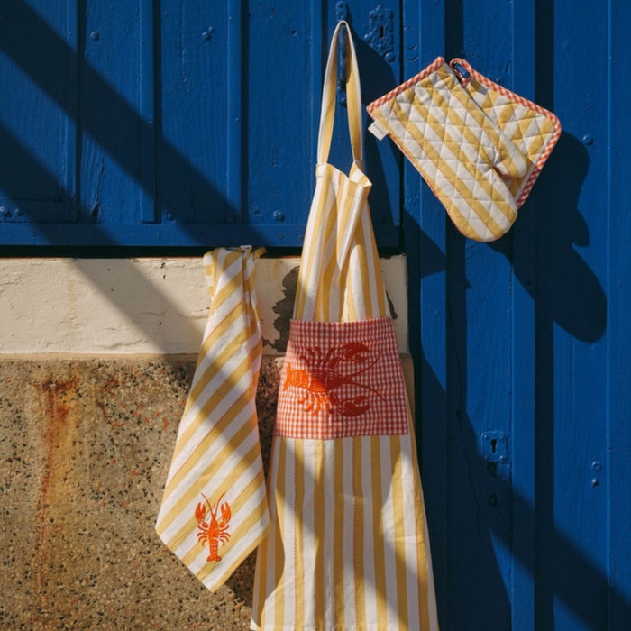 Ovenwant en pannenlap Margritte Yellow - Keukenaccessoires - Maison Dinette