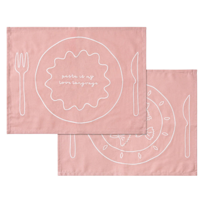 Placemats pasta borden (set van 2) - Placemats - Kulu Club