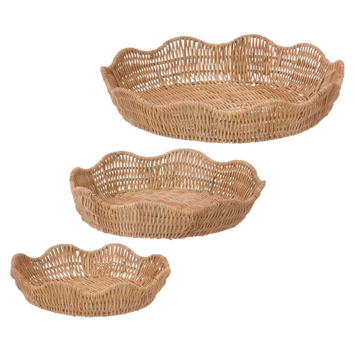 Servierschalen Rattan Rund Natur (Satz von 3 ) - Schalen - Bungalow