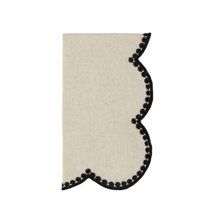 Serviette Gotas schwarz gestickt 45x45cm - Servietten - Mariaida Home