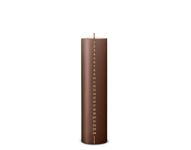 Stolpkaars kalender 25cm hazelnut Ester & Erik - FOODIES IN HEELS