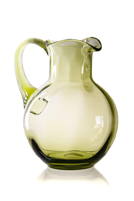 Karaffe Swirl 2L olivgrün - Karaffen aus Glas - Anna von Lipa