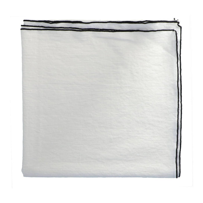 Tischtuch Bourdon Canvas Mimi - Blanc & Bourdon Noir 170x240cm - Tischtücher - Maison de Vacances