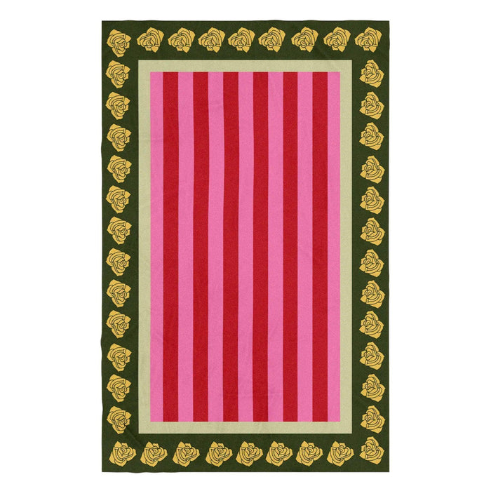 Tischtuch Streifen und Rosen 140x350cm - Tischtücher - Casa Juna