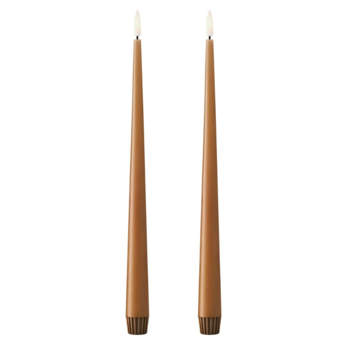 Spitzkerze 30cm Raw Toffee LED (2er Set) - Kerzen - Ester & Erik