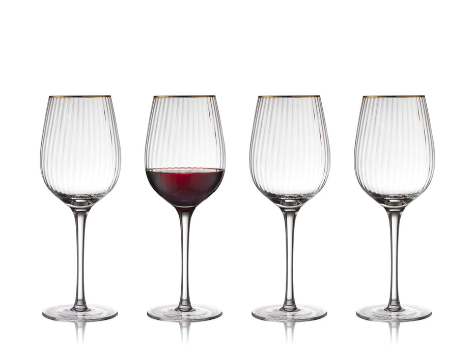 Weinglas Rotwein Palermo Goldrand (4er Set) - Weingläser - Lyngby Glas