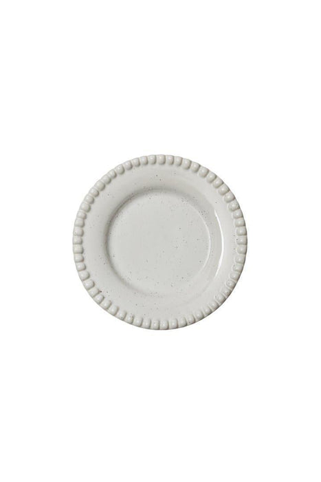 Daria cake plate 18cm Cotton White Shiny (set of 2) - Small plates - PotteryJo