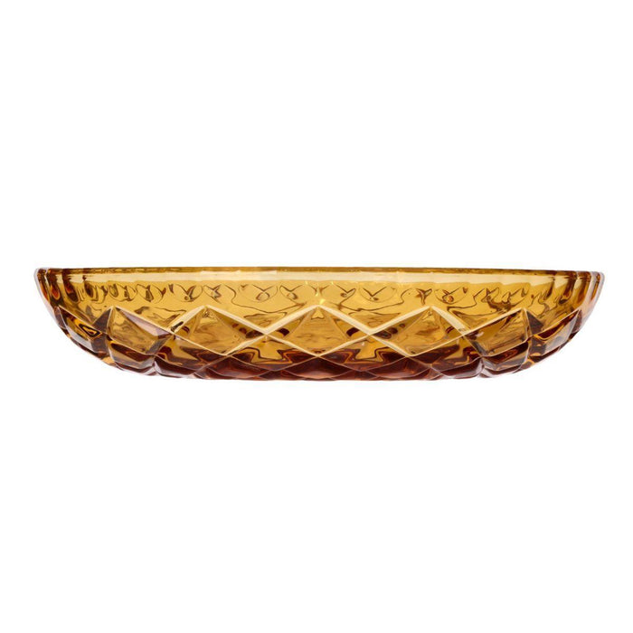 Gebaksbordenset glas Sorrento Amber 16cm (set van 4) - Kleine borden - Lyngby Glas