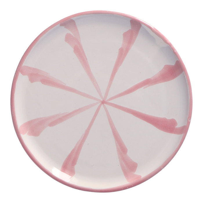 Gebaksbordje streep roze 15cm - Kleine borden - Lenta Living