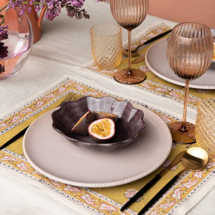 Kom Oyster 18cm plum - Kommen - Mateus