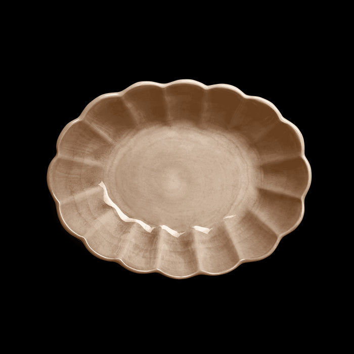 Bowl Oyster 23cm cinnamon - Bowls - Mateus