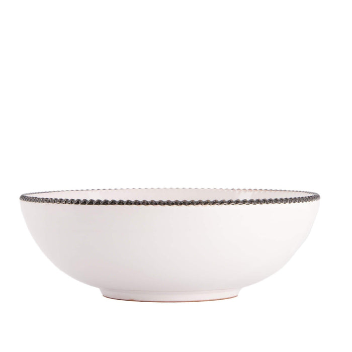 Kom palmboom wit zwart Pizzolato 19cm - Kommen - Enza Fasano