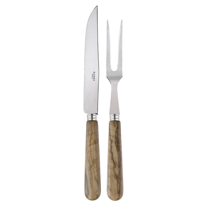 Lavandou cutting set knife and fork olive wood 26cm - Cutlery - Sabre