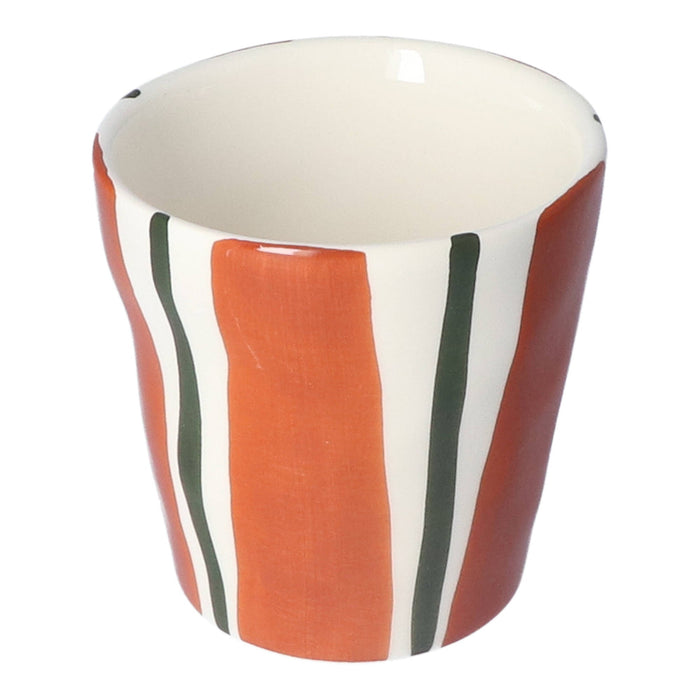 Mok Lungo Coffee Linear Terracotta 8,5cm - Mokken - Duro Ceramics