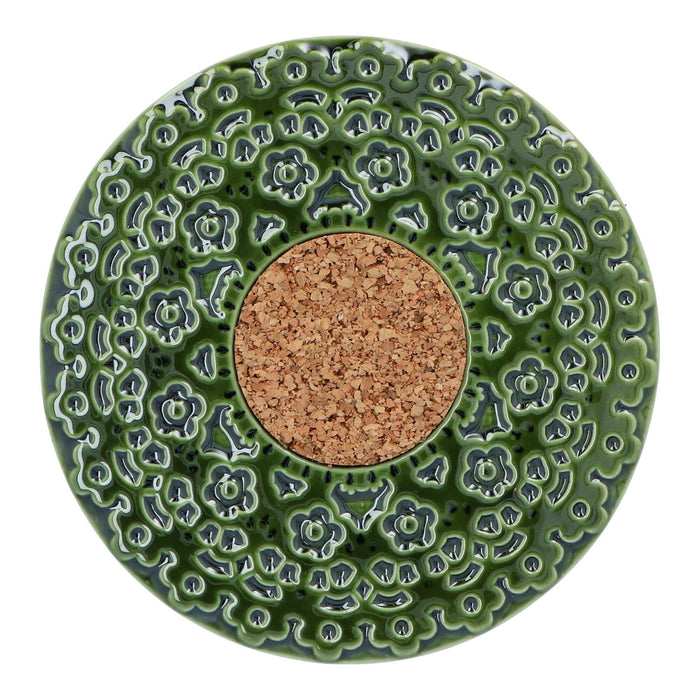 Potholder cork green 17cm - Potholders - Duro Ceramics